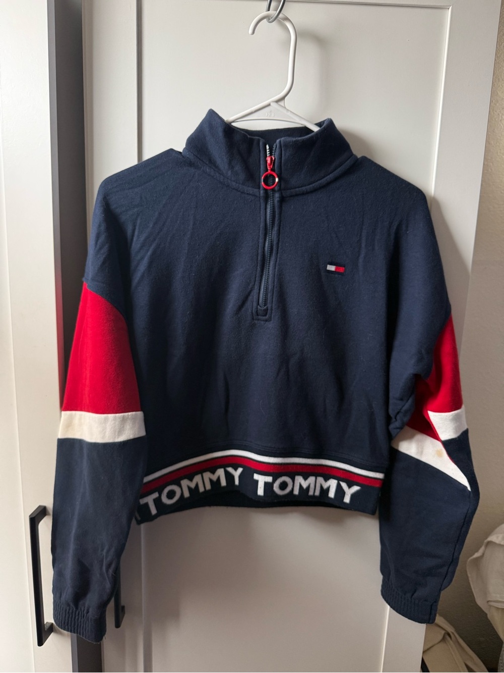Tommy Hilfiger Half-Zip Cropped Sweater